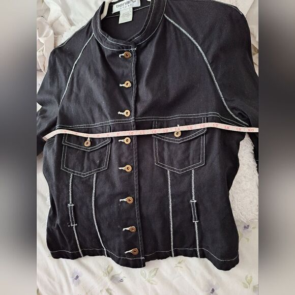 Bernard Sport Size 14 Black jean jacket, tailored - Picture 8 of 9